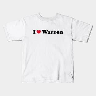 I Love Warren Kids T-Shirt